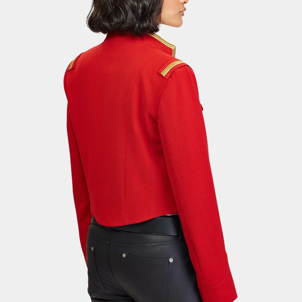 Brand New! RALPH LAUREN Military Jacket, Madison Red, Size 14 - Picture 8 of 13